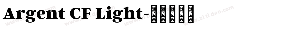 Argent CF Light字体转换